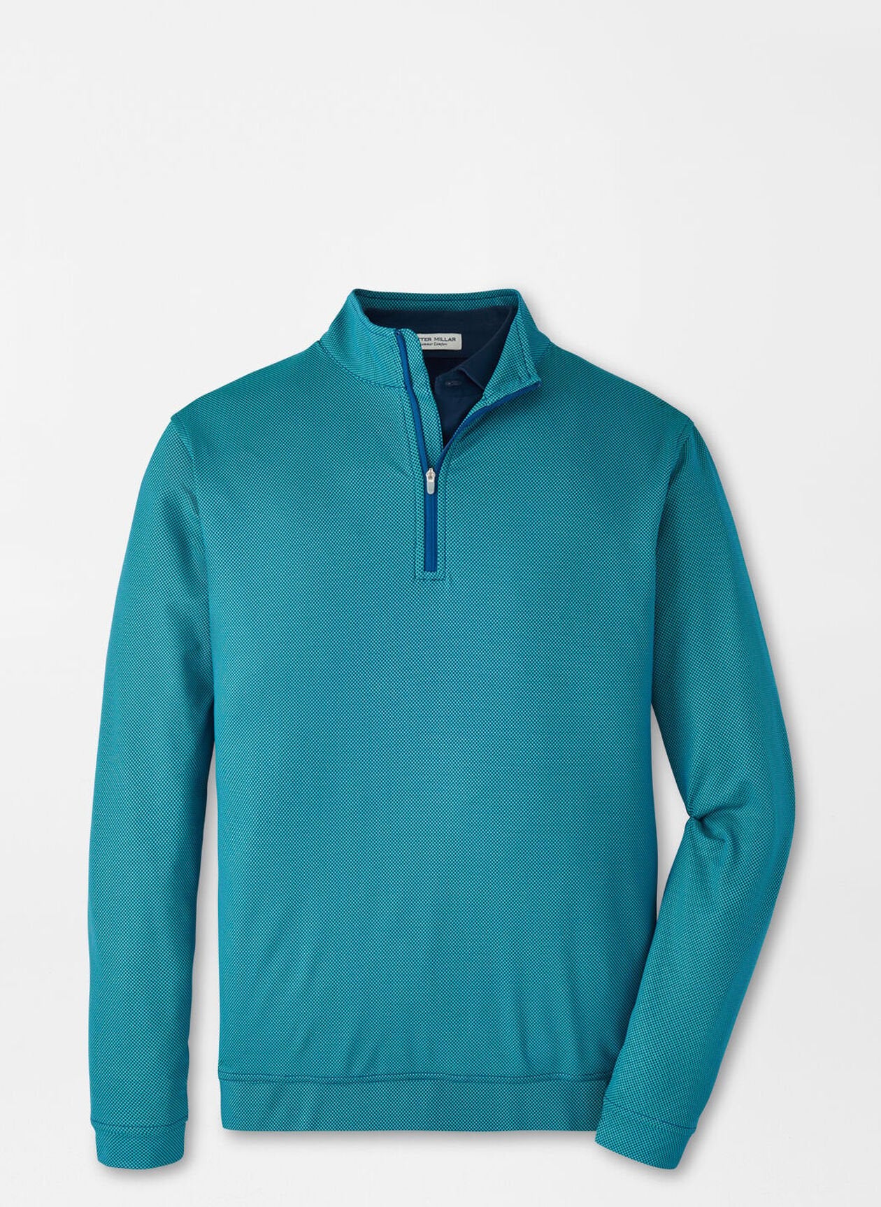 Perth Birdseye Performance Quarter-Zip by Peter Millar - Sports Navy