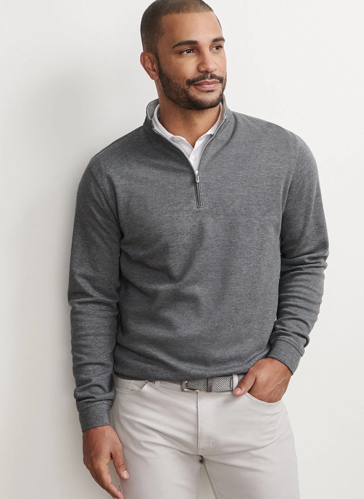 Crown Comfort Pullover by Peter Millar - Charcoal