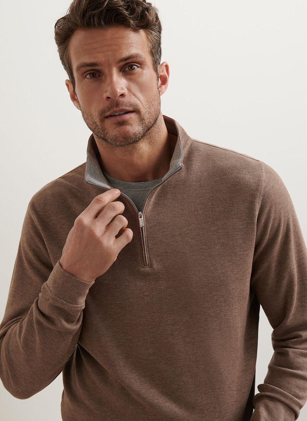 Crown Comfort Pullover by Peter Millar - Poplar Brown