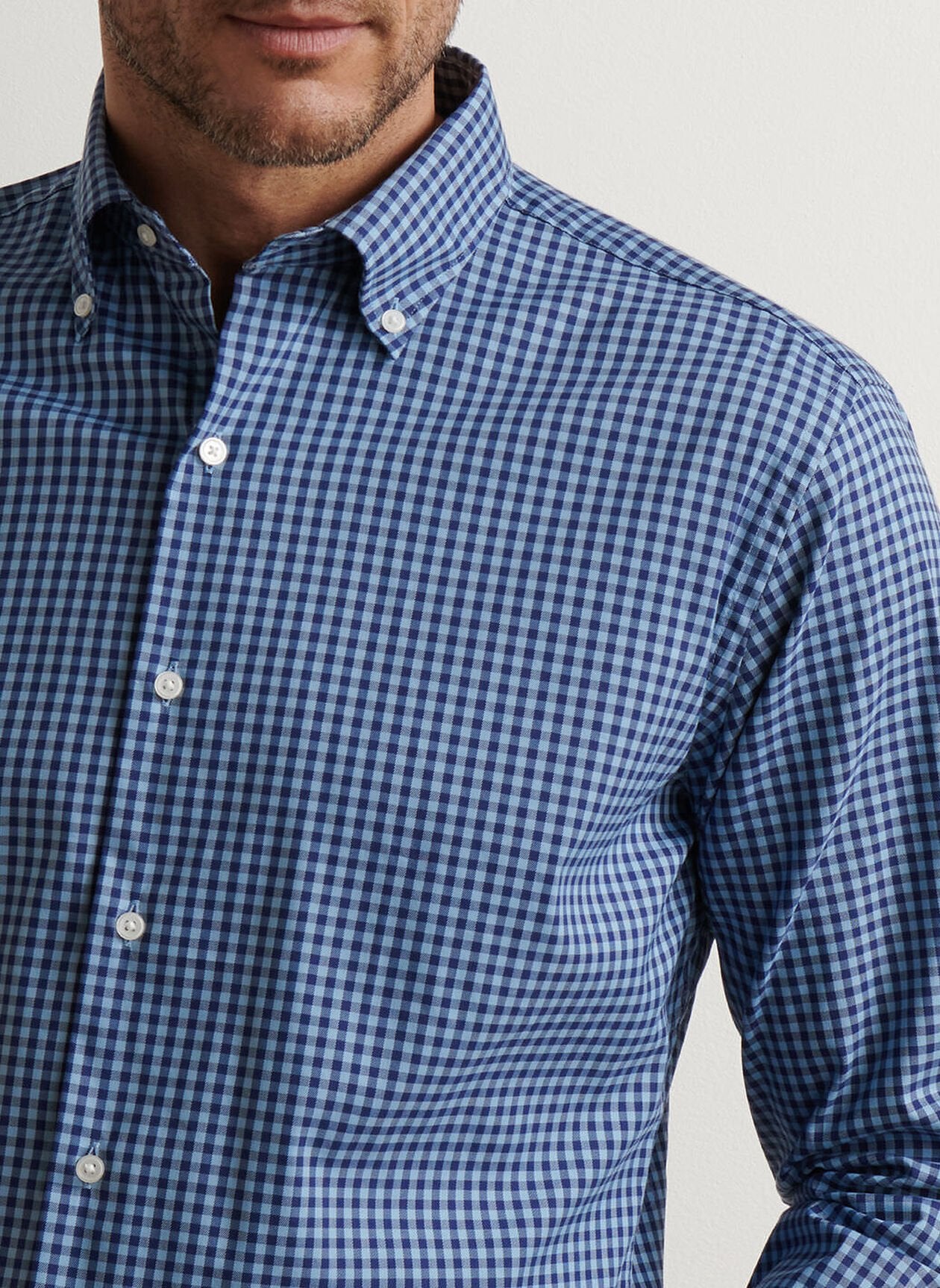 Conway Crown Lite Cotton-Stretch Shirt by Peter Millar - Rudy Blue