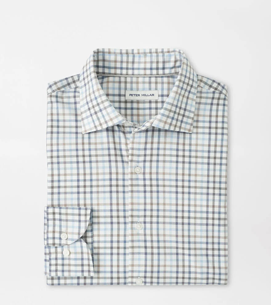 North Coast Crown Lite Cotton-Stretch Sport Shirt by Peter Millar - Blue Haze