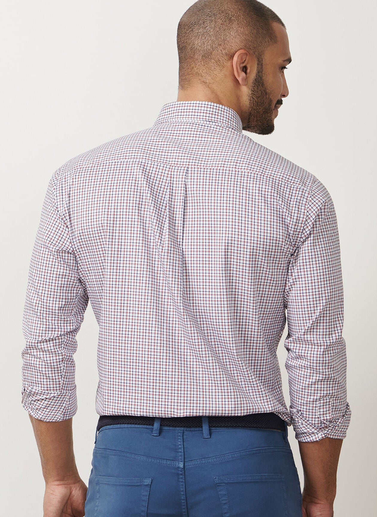 Julian Crown Lite Cotton-Stretch Sport Shirt by Peter Millar - Navy