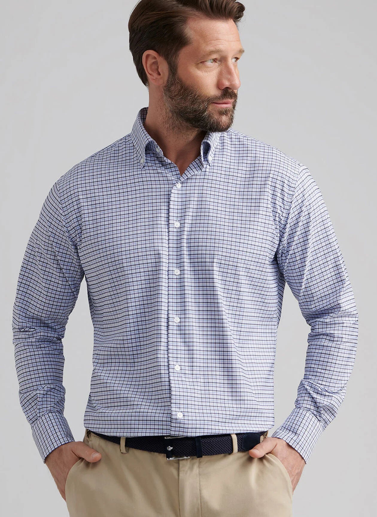 Leavenworth Performance Twill Sport Shirt by Peter Millar - Evening Tide
