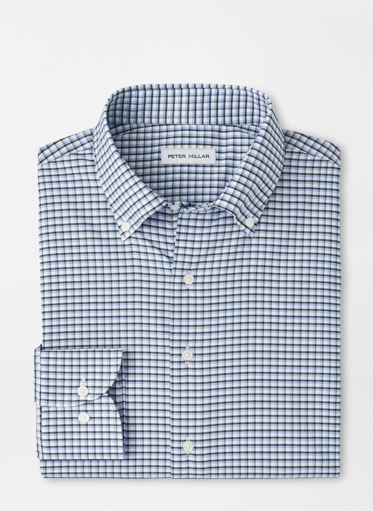 Cashiers Performance Twill Sport Shirt by Peter Millar - Deep Verdant