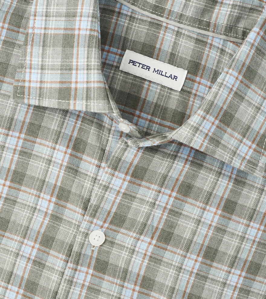 Whitecap Performance Flannel Sport Shirt by Peter Millar - Basil