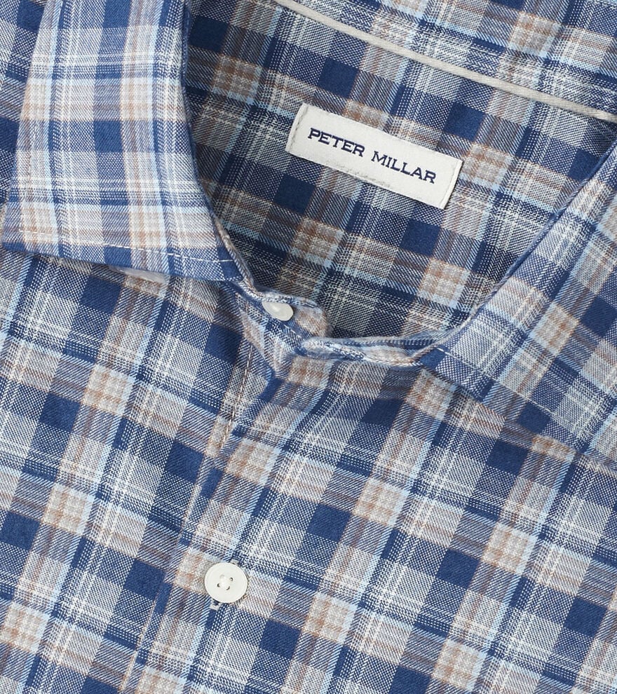 Whitecap Performance Flannel Sport Shirt by Peter Millar - Blue Haze