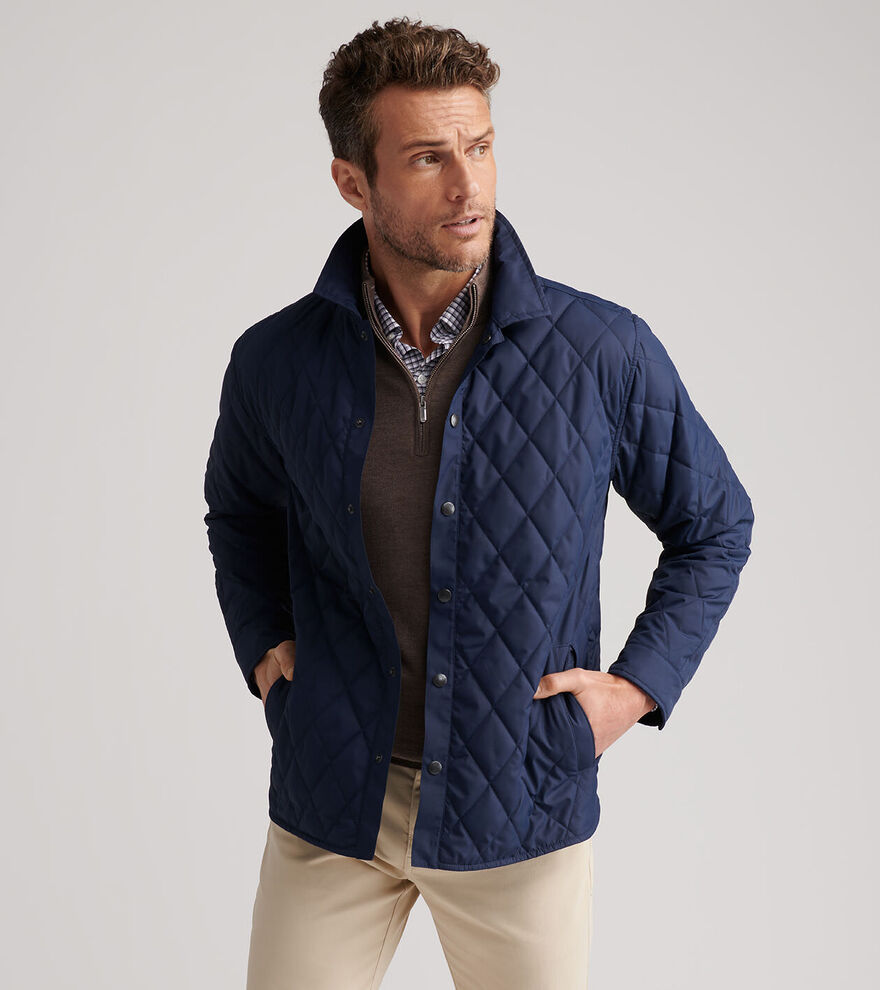 Brighton Shirt Jacket by Peter Millar - Navy