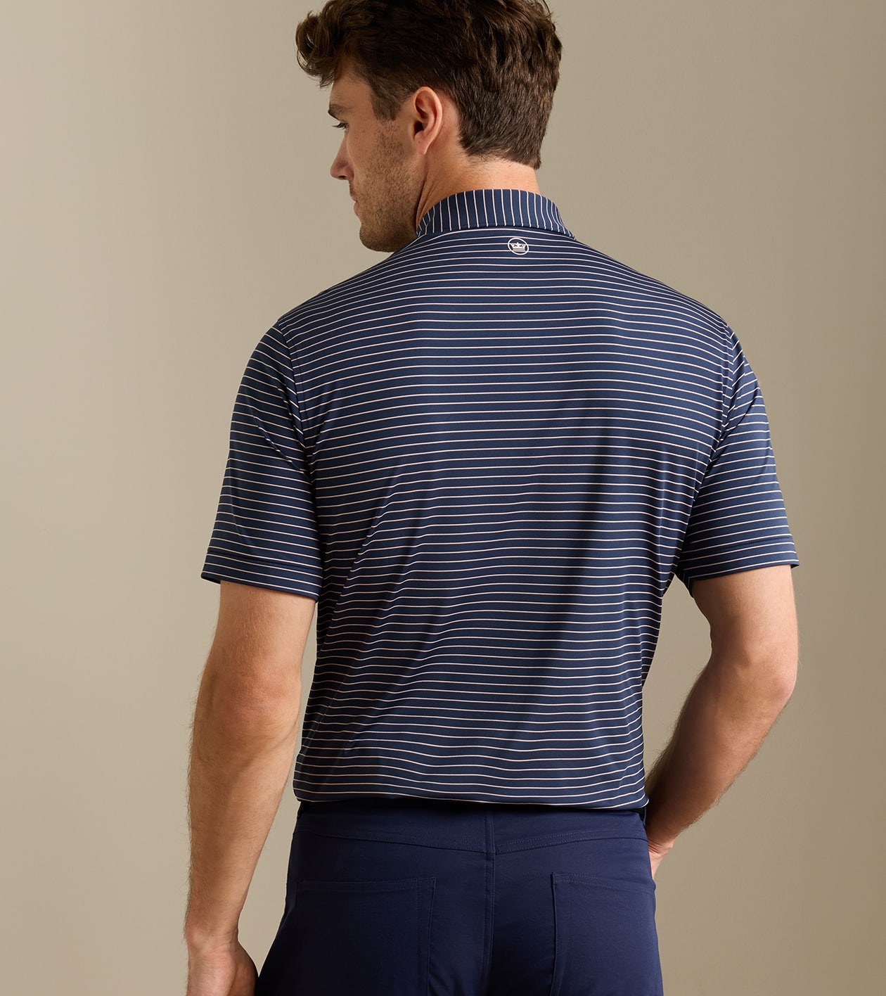 Oaks Performance Jersey Polo by Peter Millar - Navy