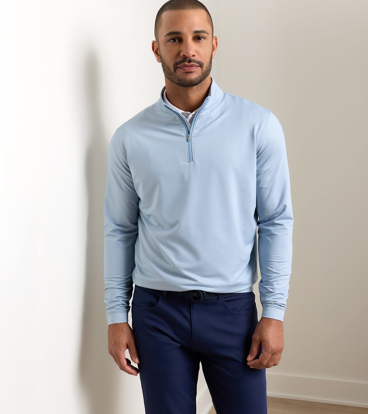 Perth Basketweave Performance Quarter-Zip by Peter Millar - Lakeside