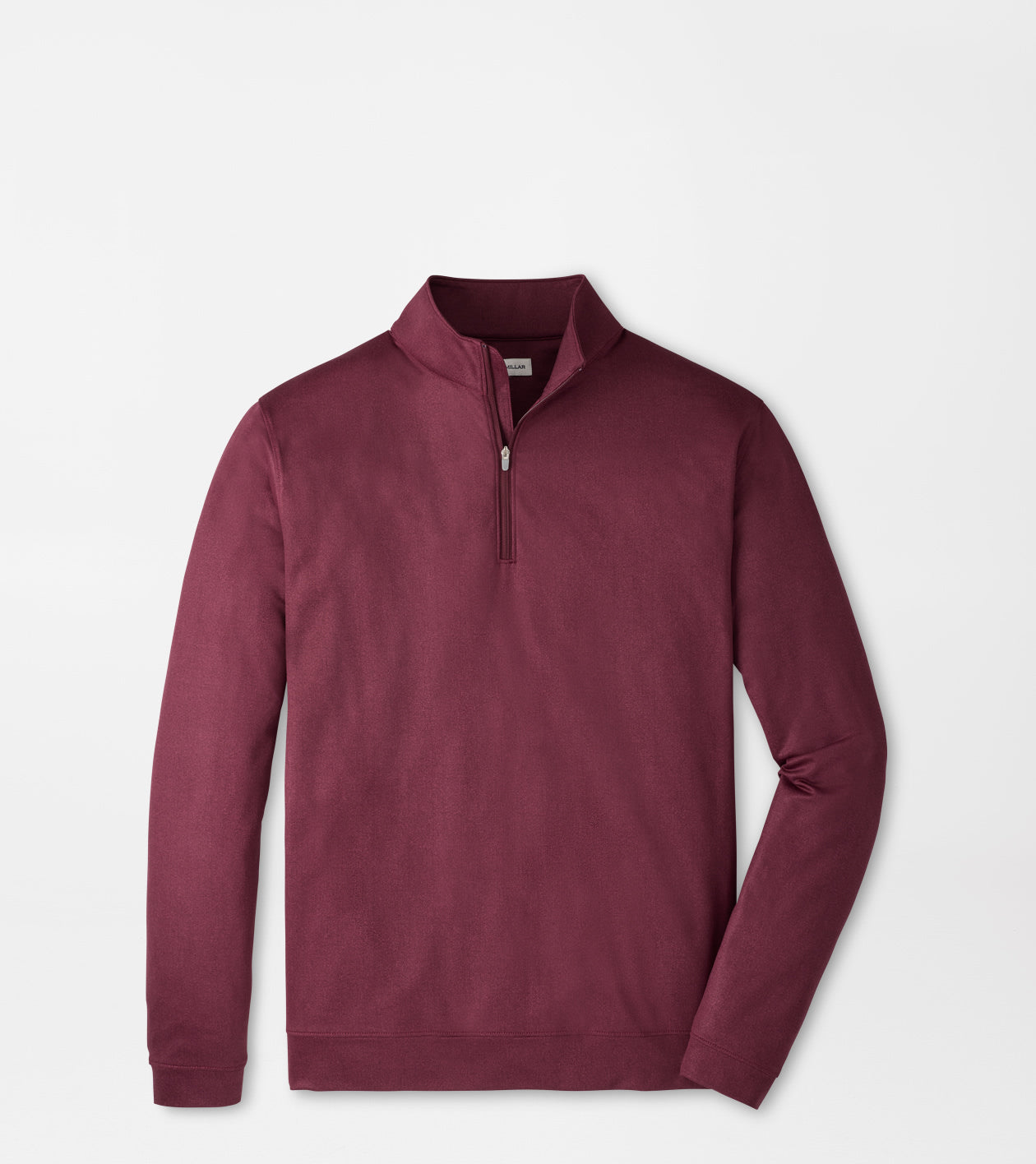 Perth Herringbone Performance Quarter-Zip by Peter Millar - Bordeaux