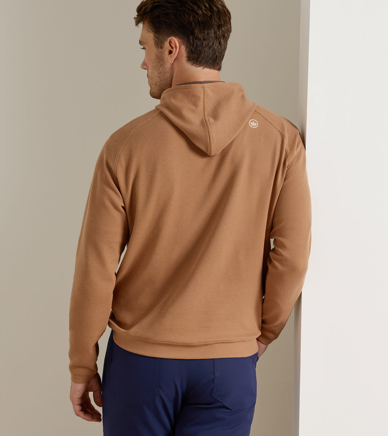 Pine Waffle Performance Hoodie - Dark Amber