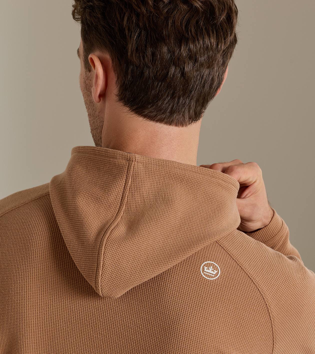 Pine Waffle Performance Hoodie - Dark Amber