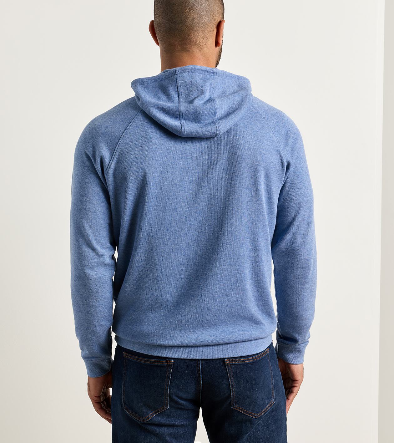 Crown Comfort Knit Hoodie by Peter Millar - Blue