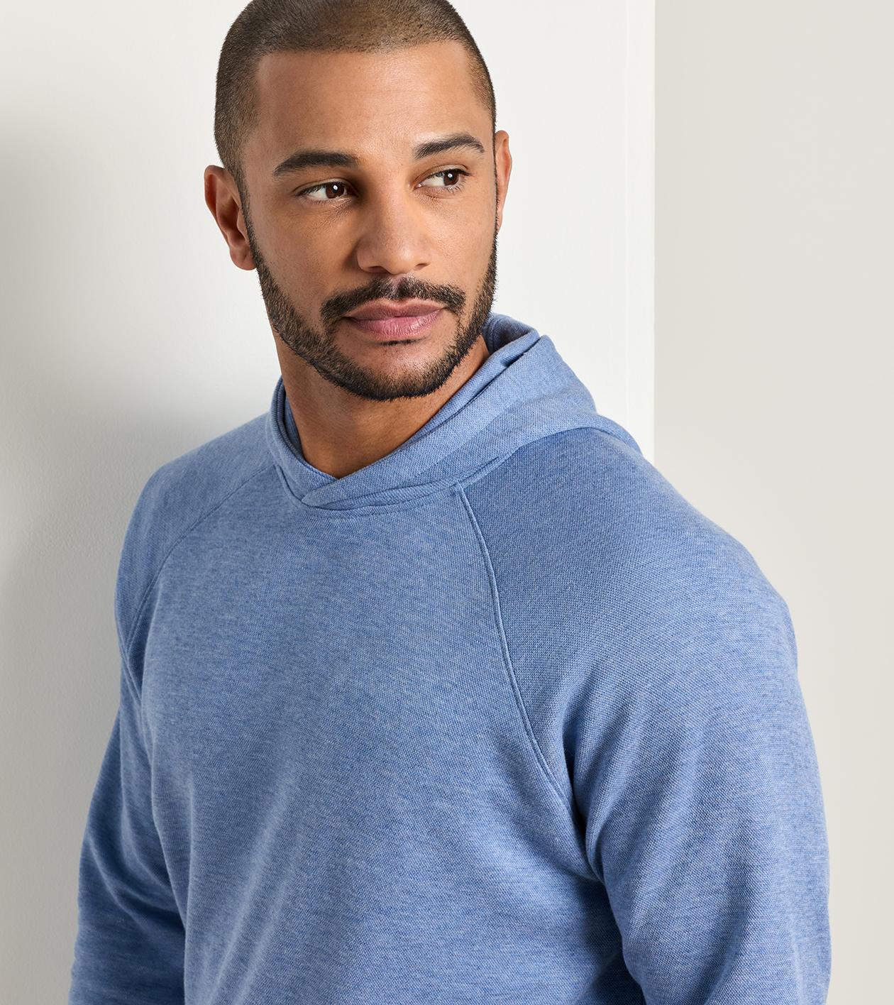 Crown Comfort Knit Hoodie by Peter Millar - Blue