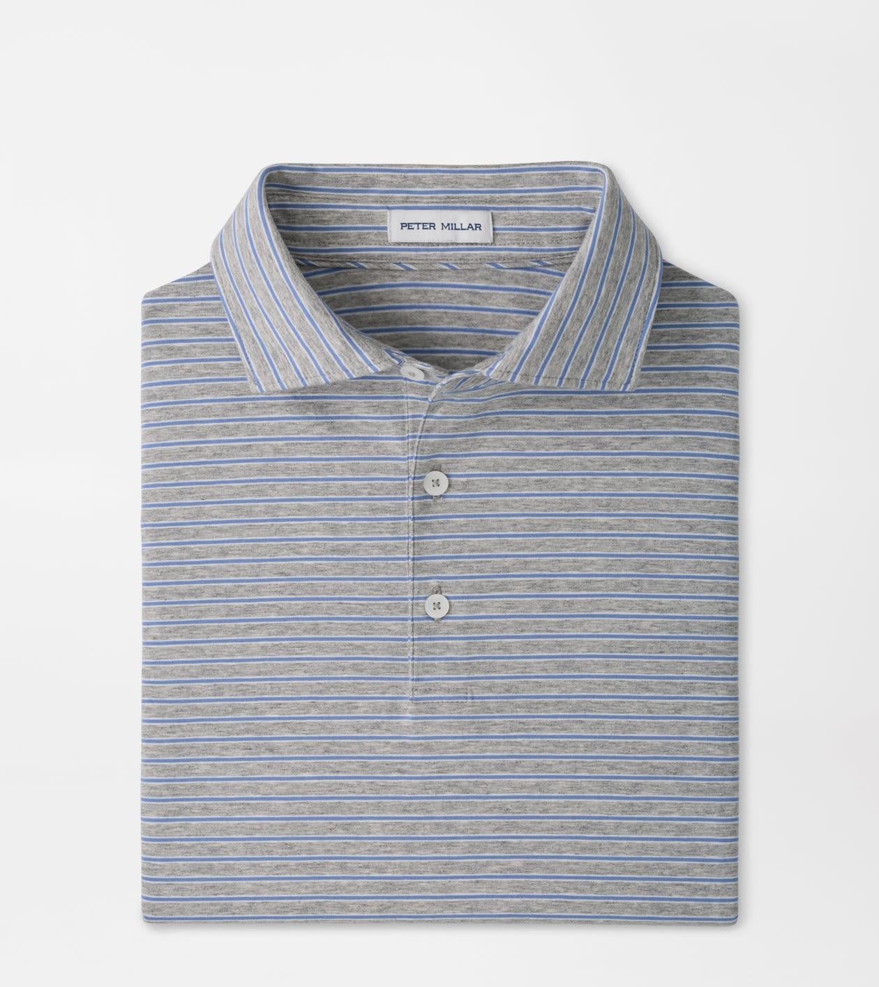 Tripp Crown Flex Cotton Polo by Peter Millar - Grey Heather