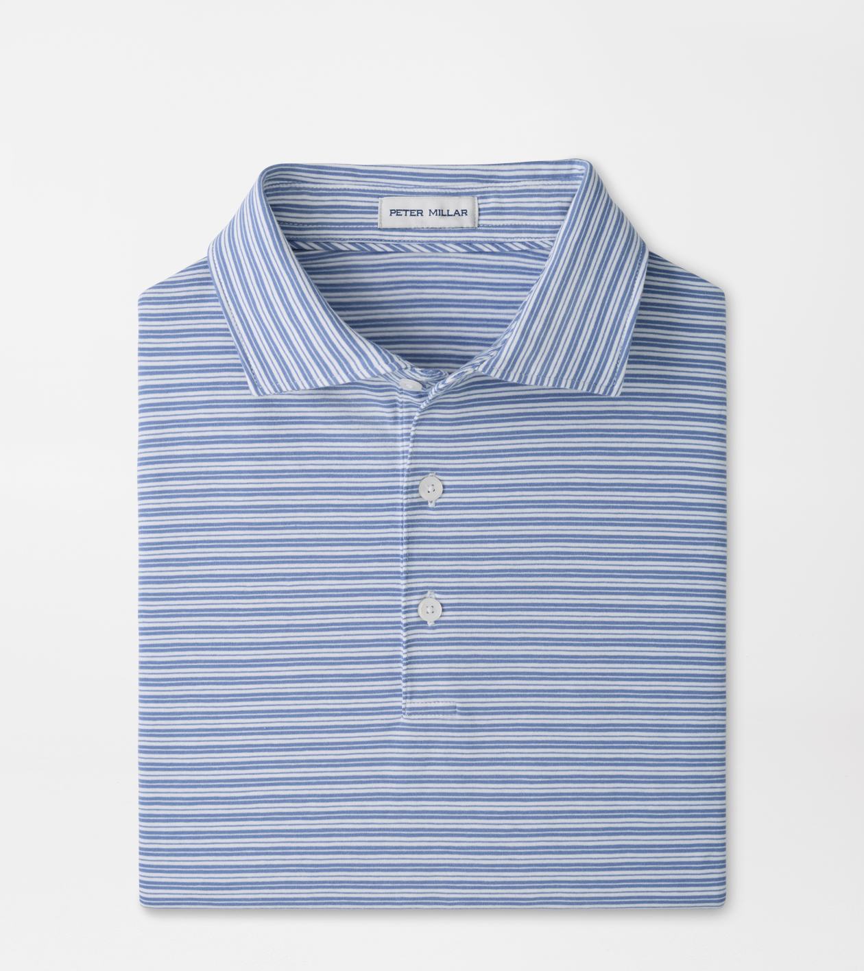Turner Crown Flex Cotton Polo by Peter Millar - Blue Freesia