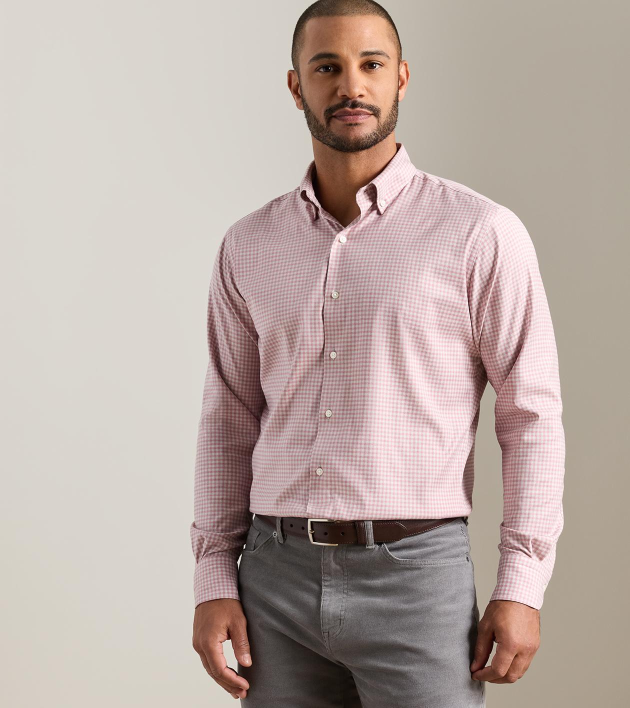 Liam Crown Soft Twill Sport Shirt by Peter Millar - Dusty Rose