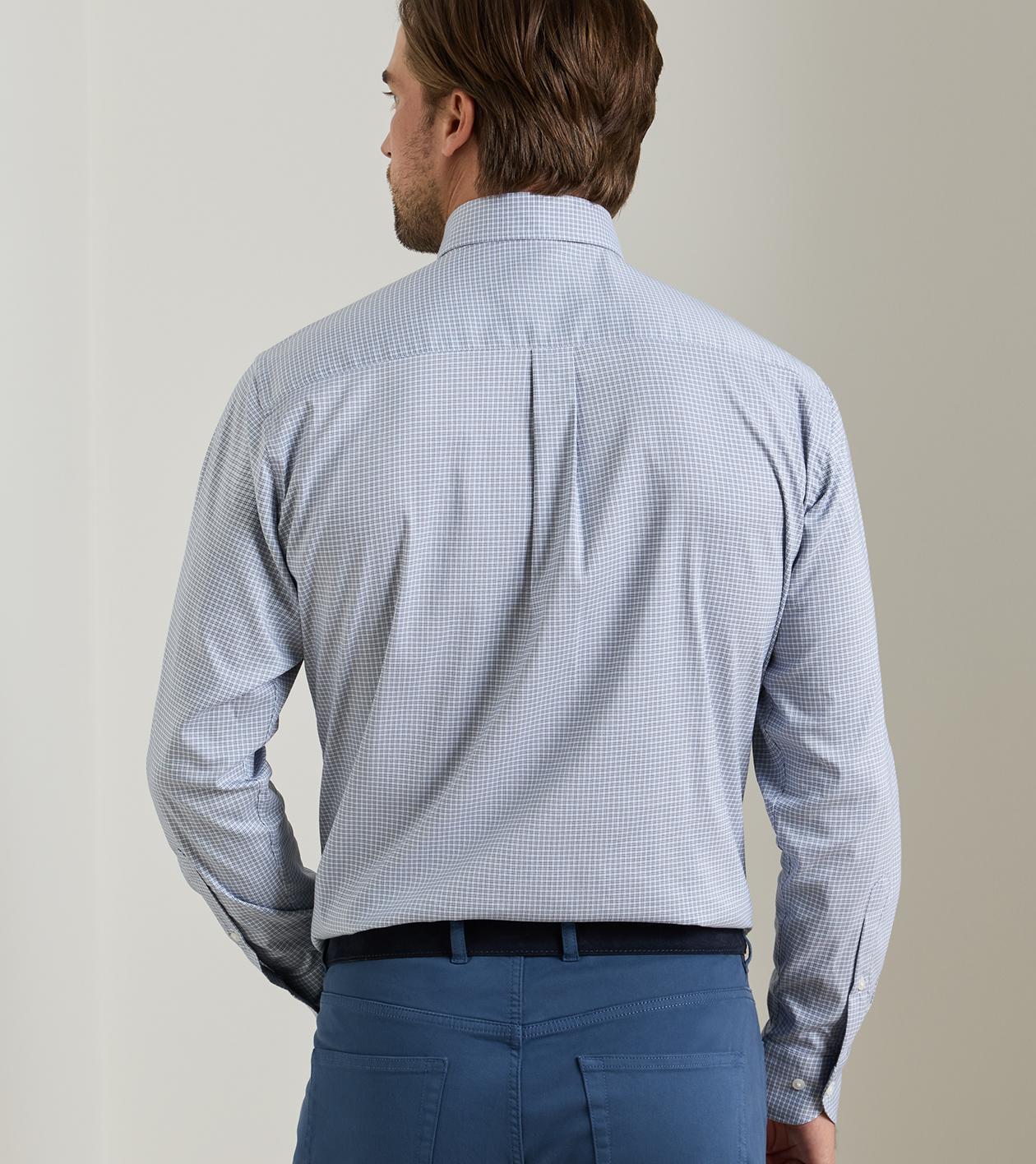 Gregory Crown Lite Cotton Stretch Sport Shirt by Peter Millar - British Grey