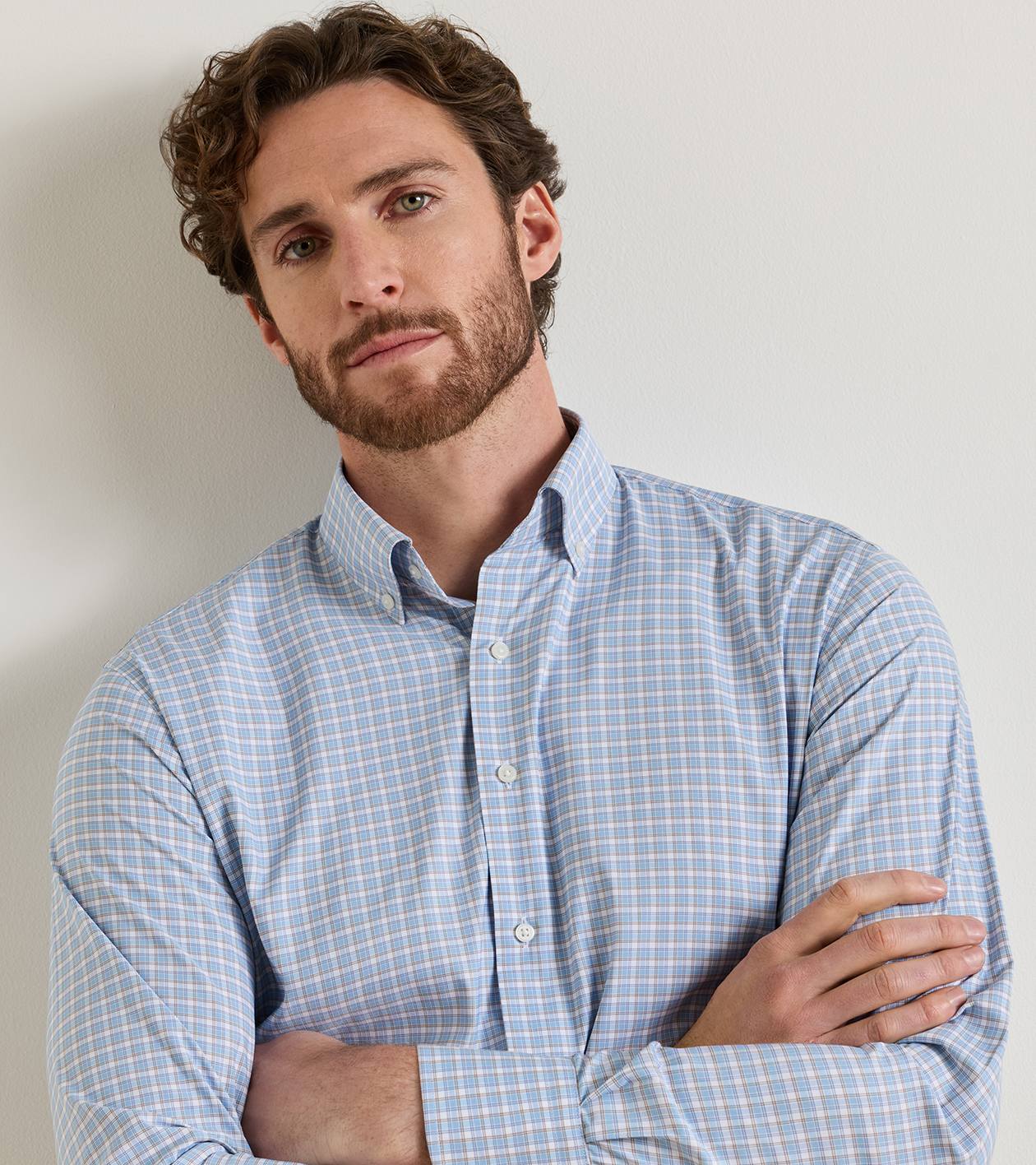 Charles Performance Twill Sport Shirt by Peter Millar - Cottage Blue