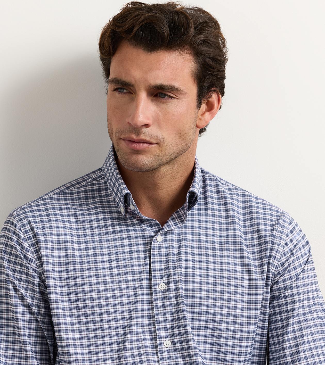 Clark Performance Twill Sport Shirt by Peter Millar - Navy