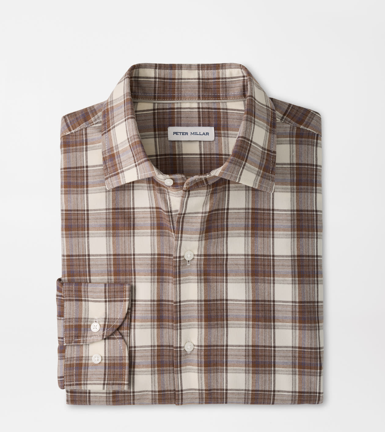 Cannon Performance Flannel Sport Shirt by Peter Millar -  Winter Ivory