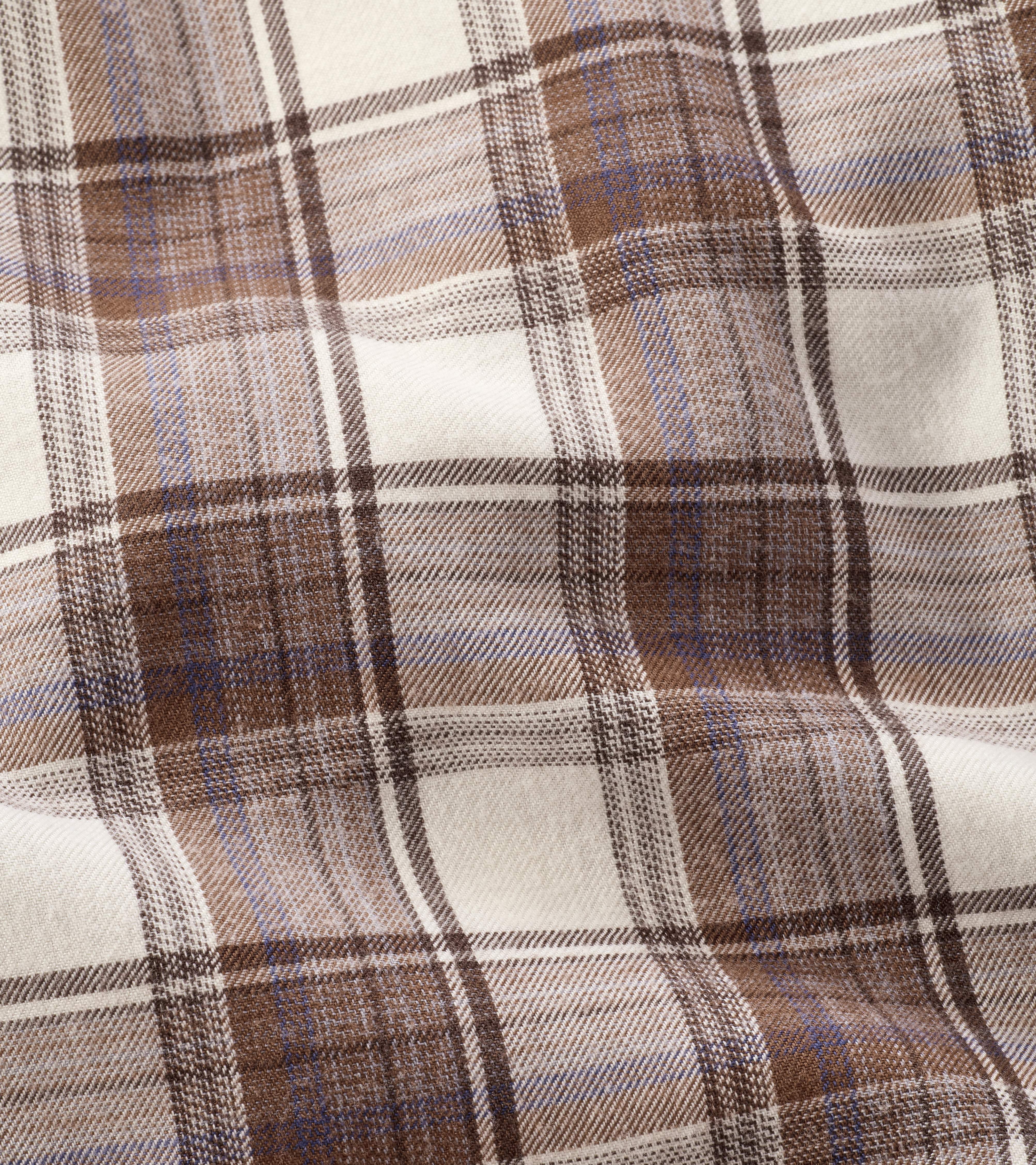 Cannon Performance Flannel Sport Shirt by Peter Millar -  Winter Ivory