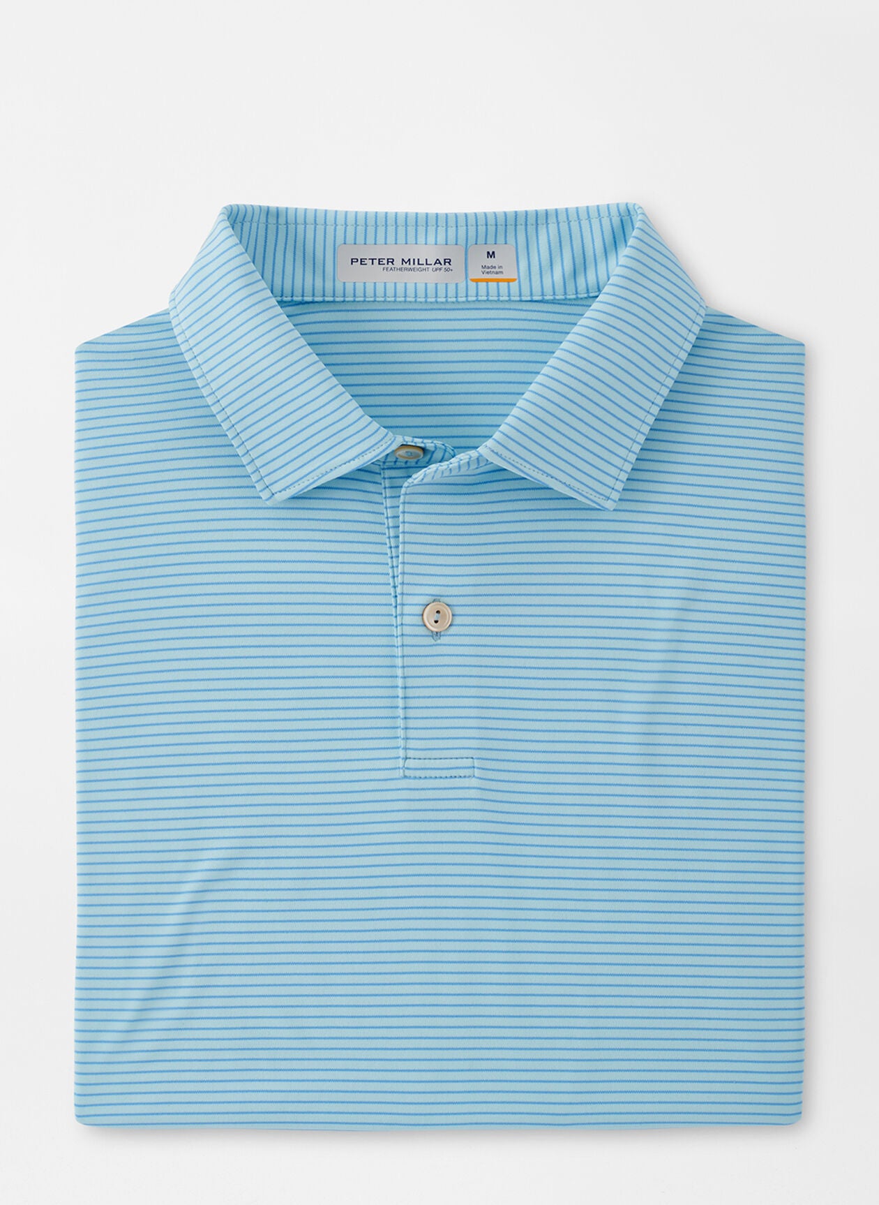 Featherweight Stripe Polo- Icicle