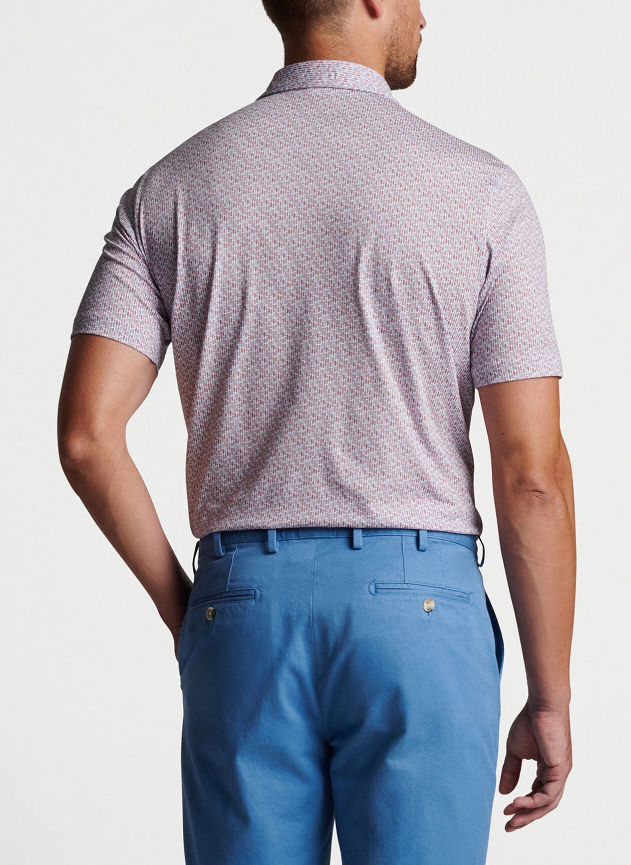 Pilot Mill Surf's Up Printed Polo- Sunwashed Brick
