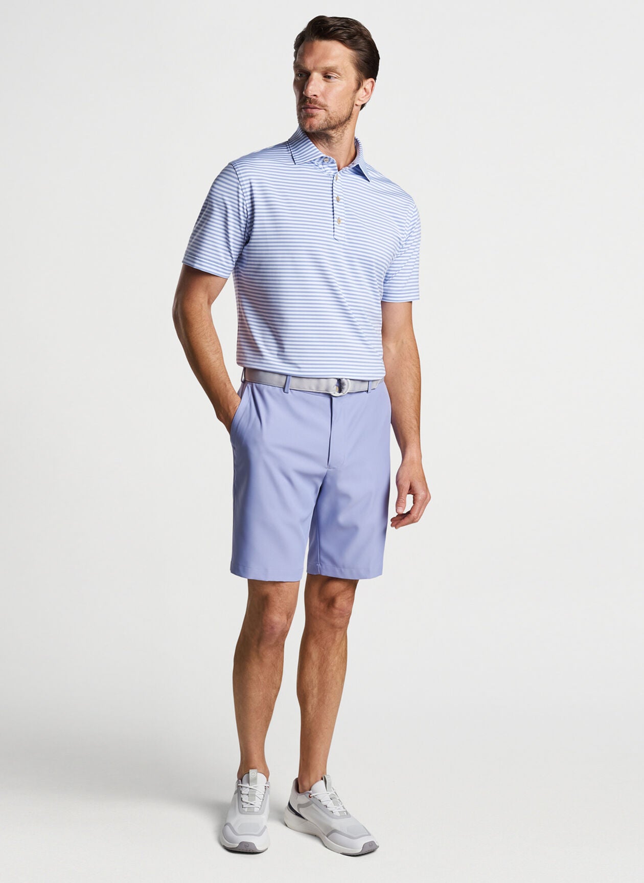 Empire Performance Jersey Polo - Lavender Frog