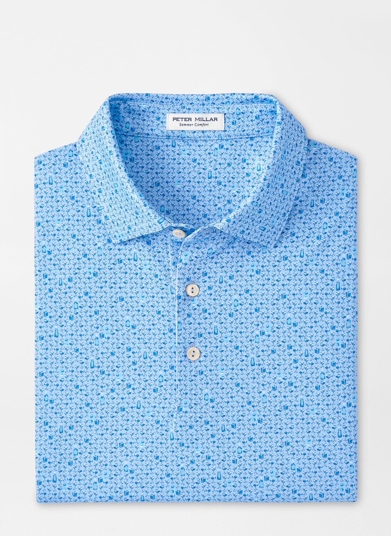 Whiskey Sour Performance Jersey Polo - Cottage Blue