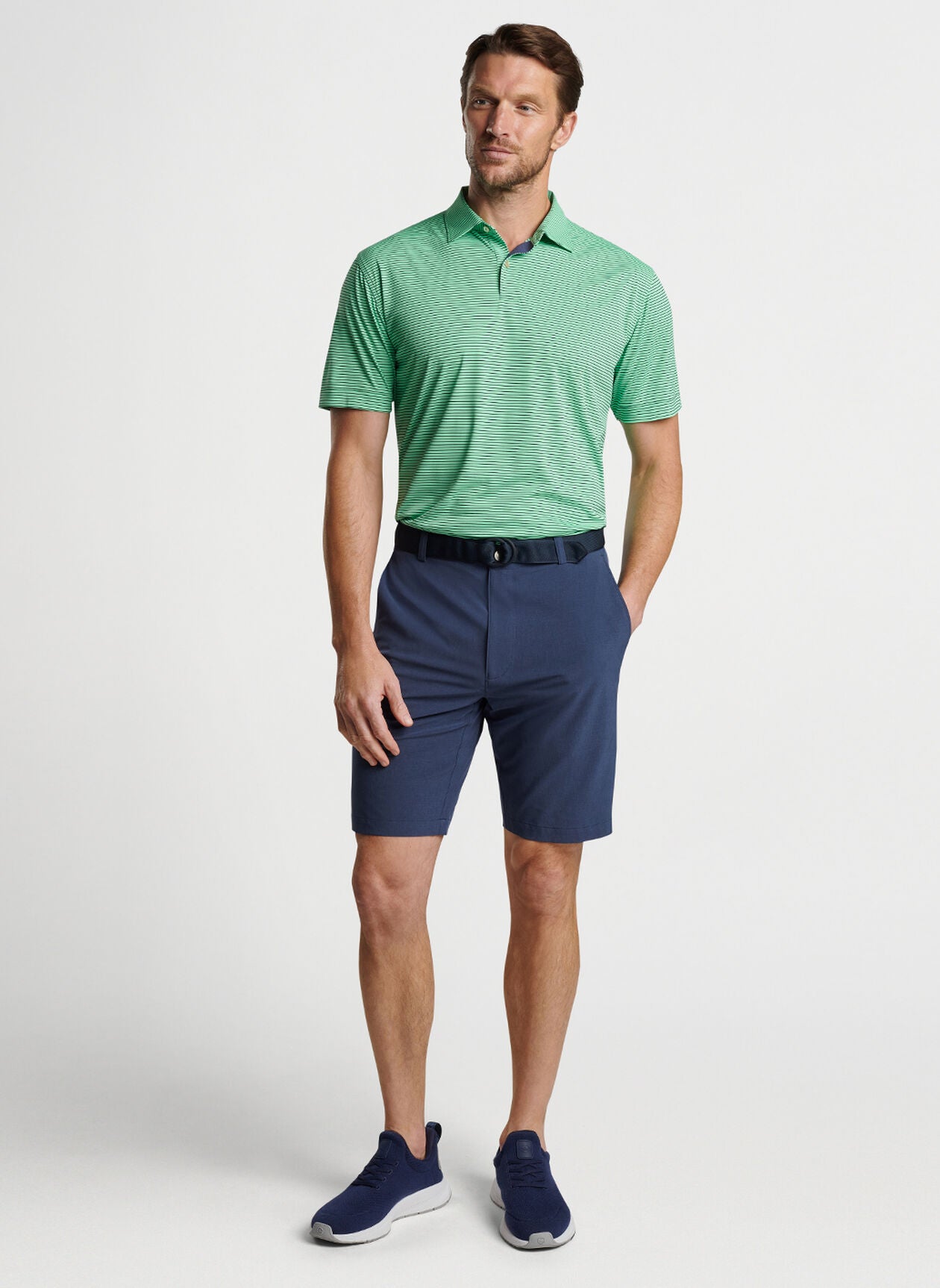 Featherweight Performance Stripe Polo - Summer Meadow