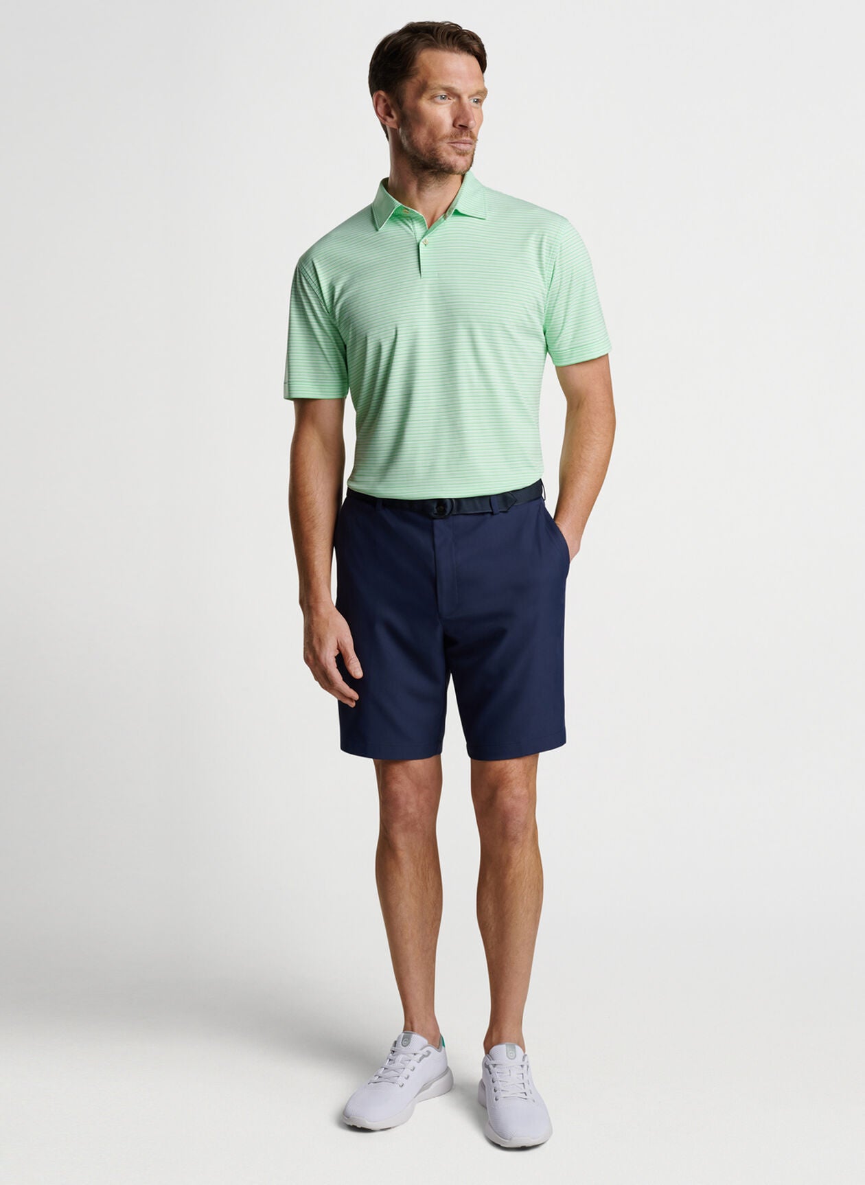 Featherweight Performance Payne Stripe Polo - Summer Meadow