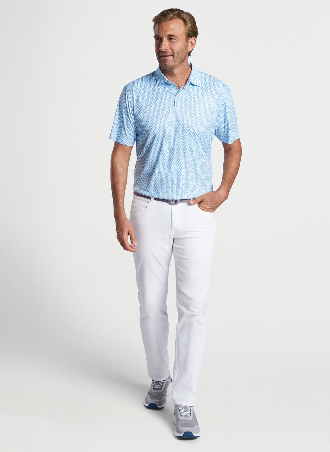 Featherweight Performance Golf On The Rocks Polo - White