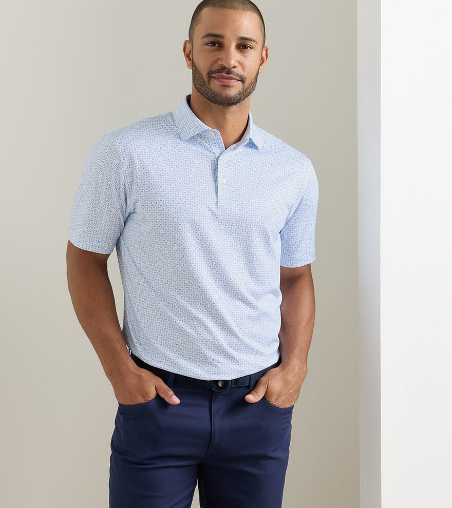 Ashgrove Performance Jersey Polo by Peter Millar - Stream Blue