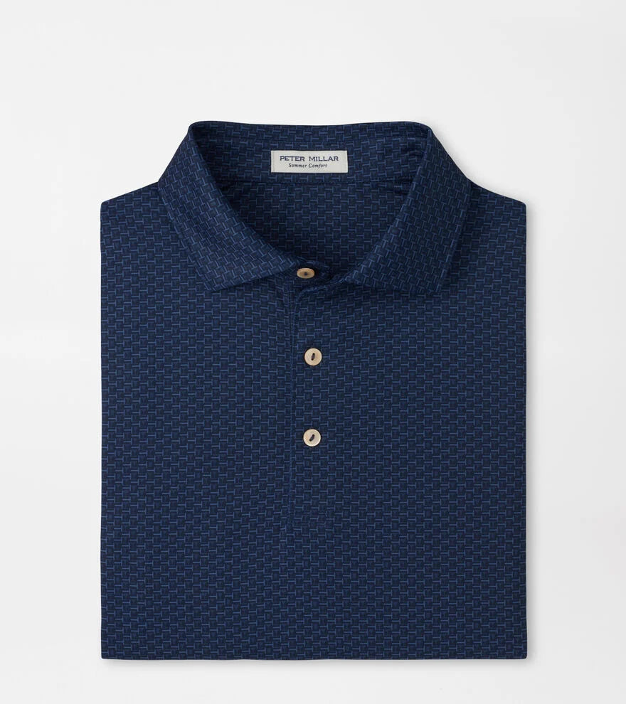 Bunker Bar Performance Jersey Polo by Peter Millar - Navy