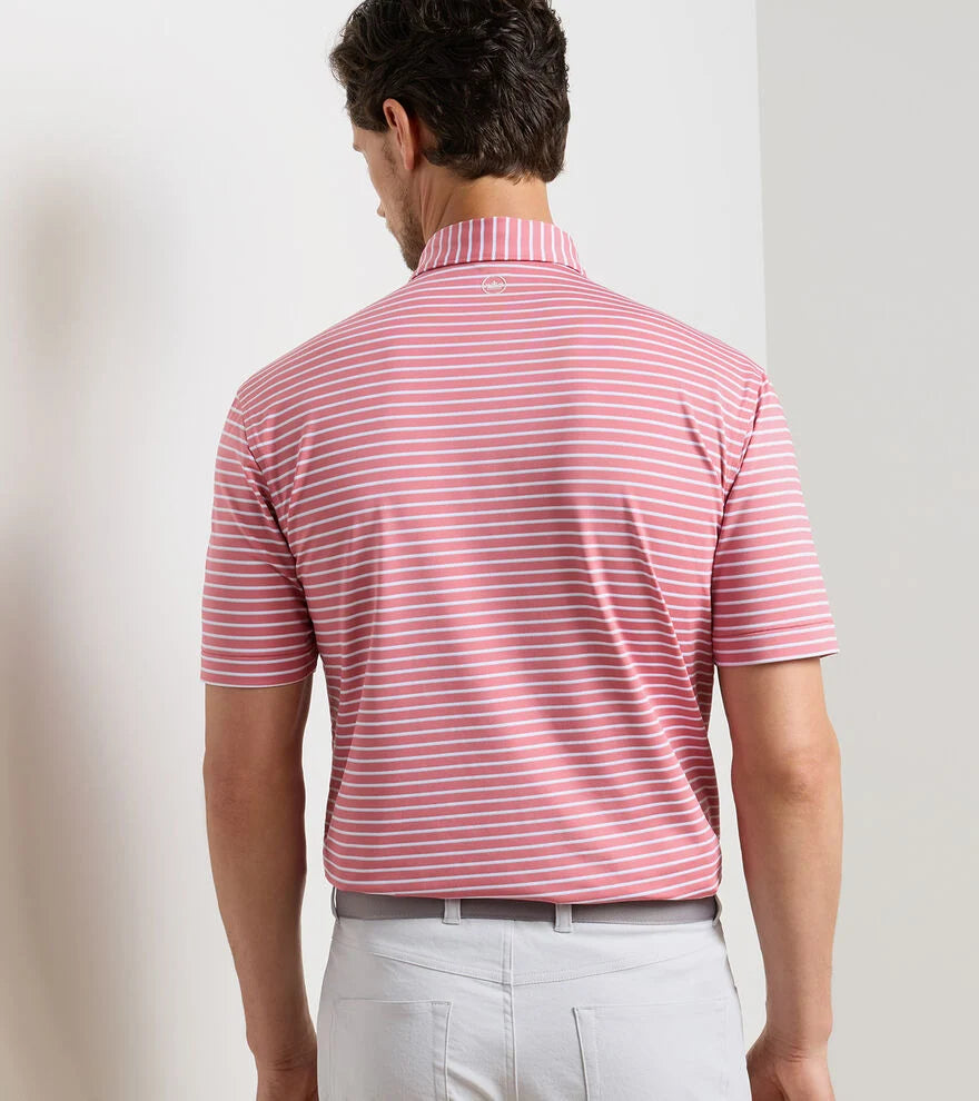 Dunnes Performance Jersey Polo by Peter Millar - Chili Red
