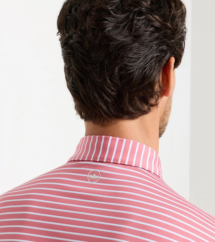Dunnes Performance Jersey Polo by Peter Millar - Chili Red
