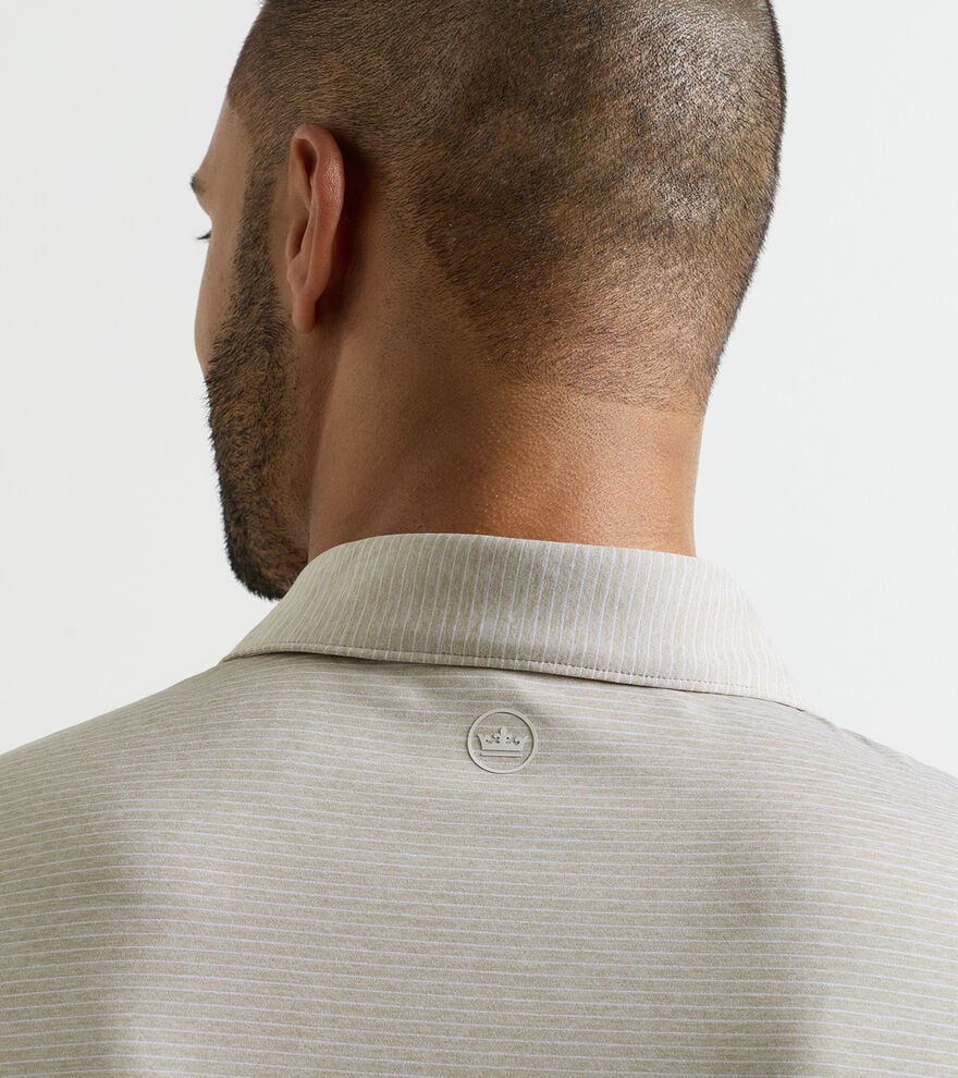 Highlands Performance Jersey Polo by Peter Millar - Biscuit