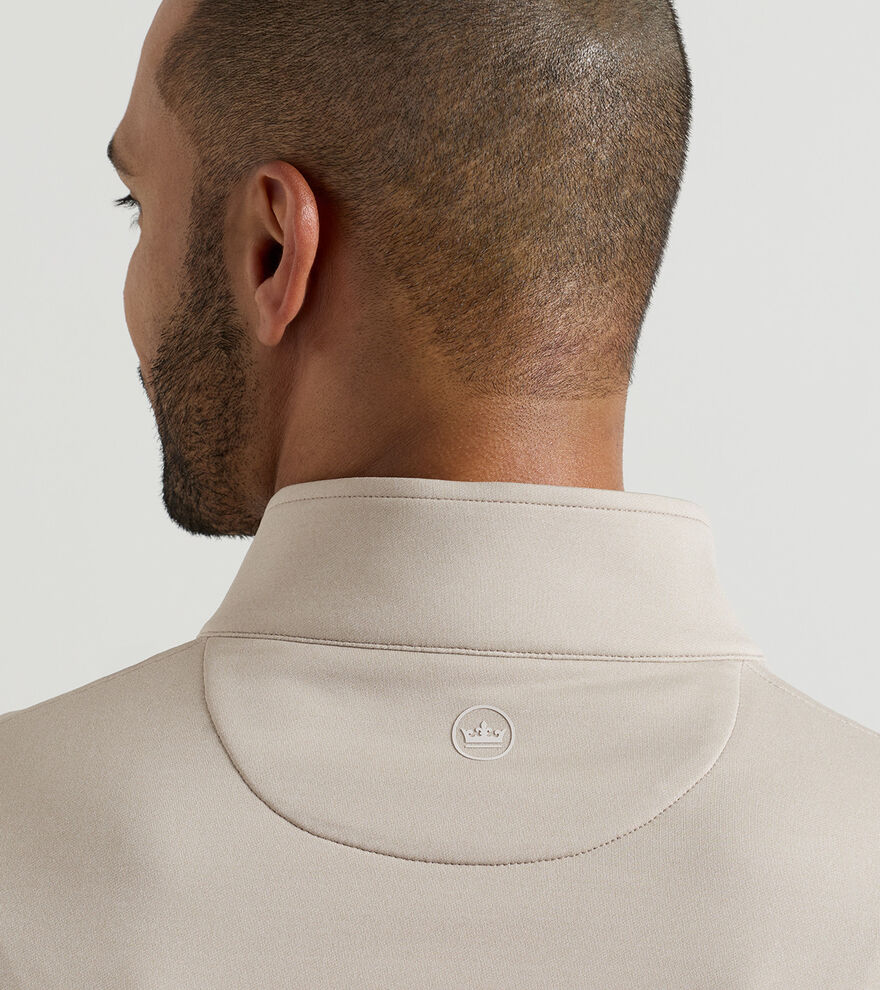 Perth Mélange Performance Quarter-Zip by Peter Millar - Biscuit