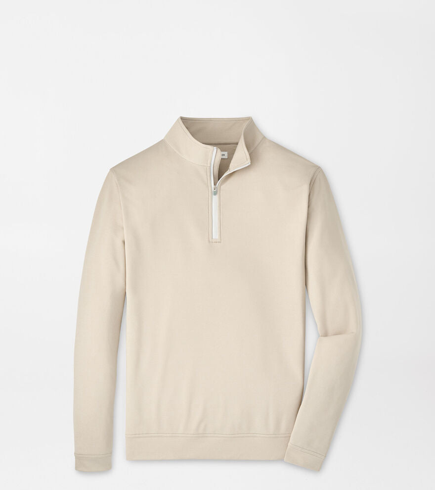 Perth Mélange Performance Quarter-Zip by Peter Millar - Biscuit