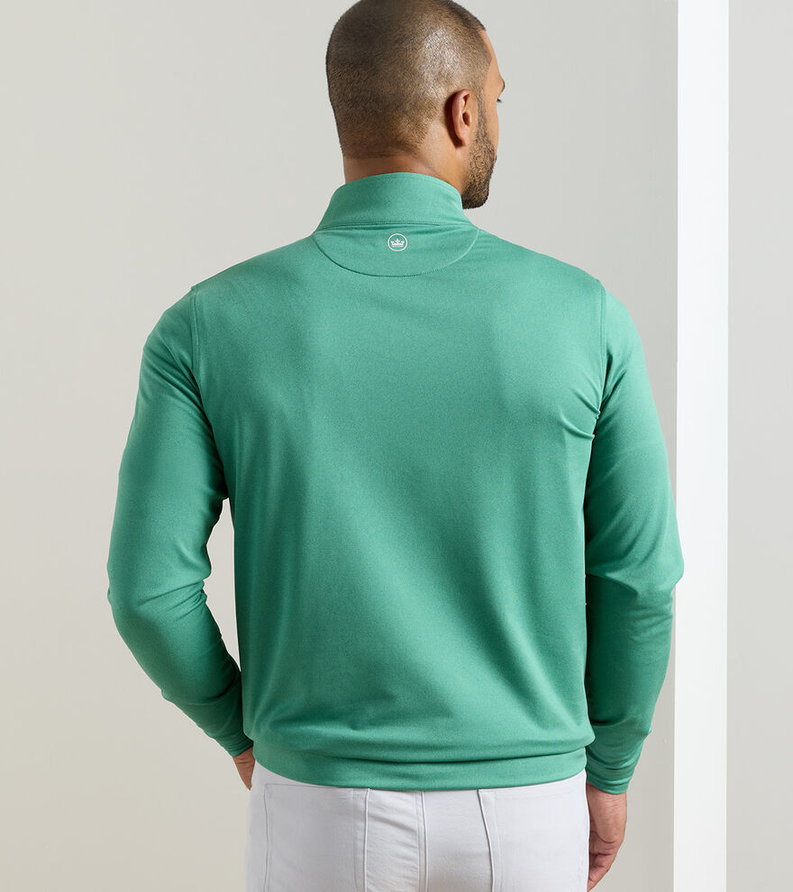 Perth Mélange Performance Quarter-Zip by Peter Millar - Snow Pea