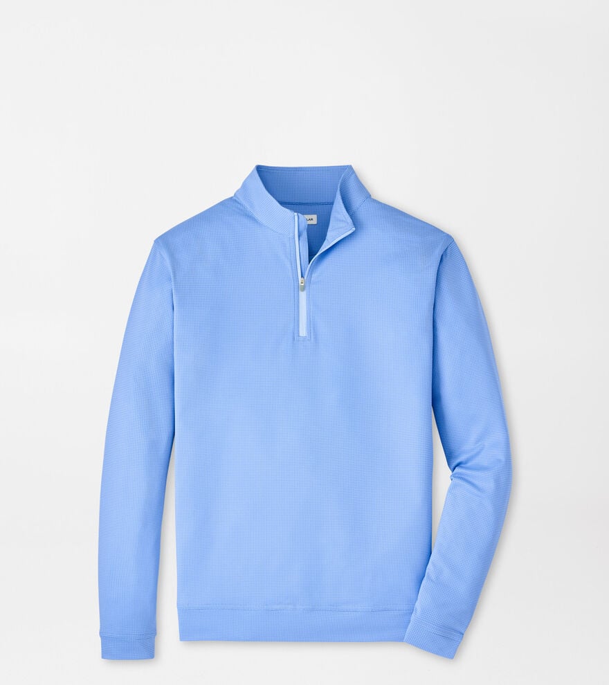 Perth Basketweave Performance Quarter-Zip by Peter Millar - Cottage Blue
