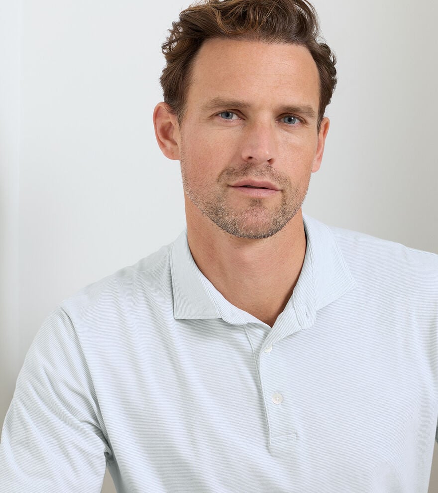Ryles Crown Flex Cotton Polo by Peter Millar - White
