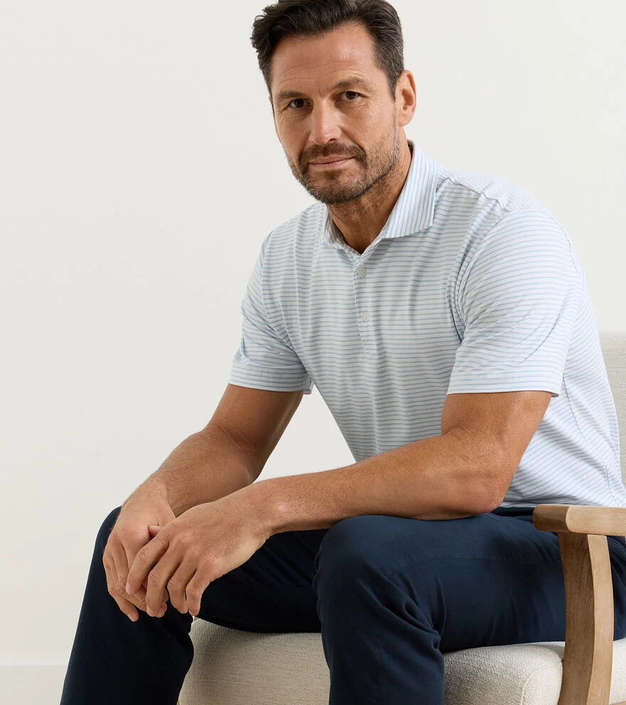 Gilman Crown Flex Cotton Polo by Peter Millar - White