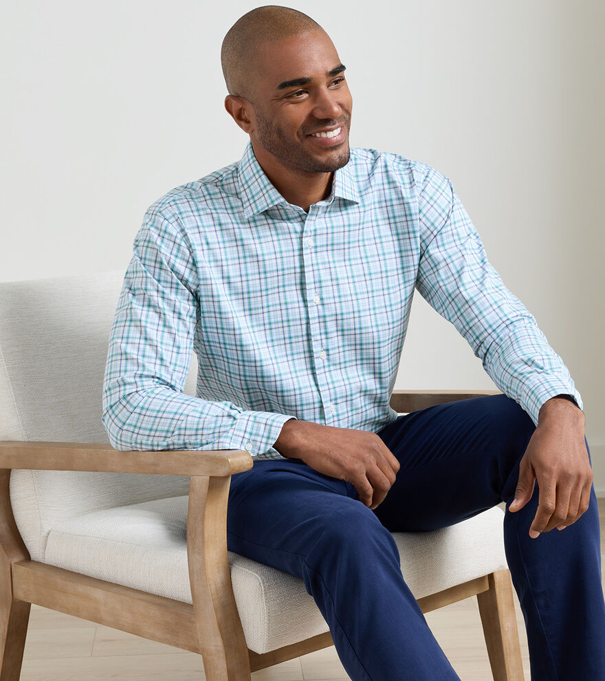 Simon Crown Lite Cotton-Stretch Sport Shirt by Peter Millar - Windsor Blue