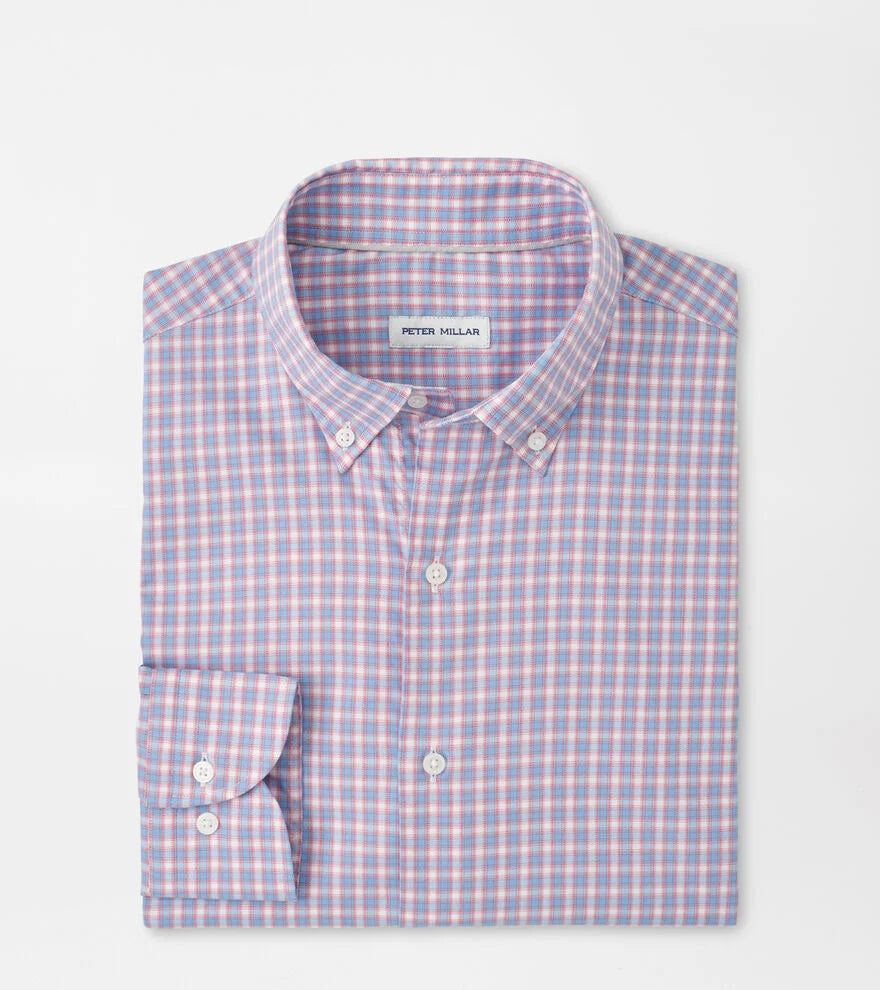 Felix Crown Lite Cotton-Stretch Sport Shirt by Peter Millar - Chili Red