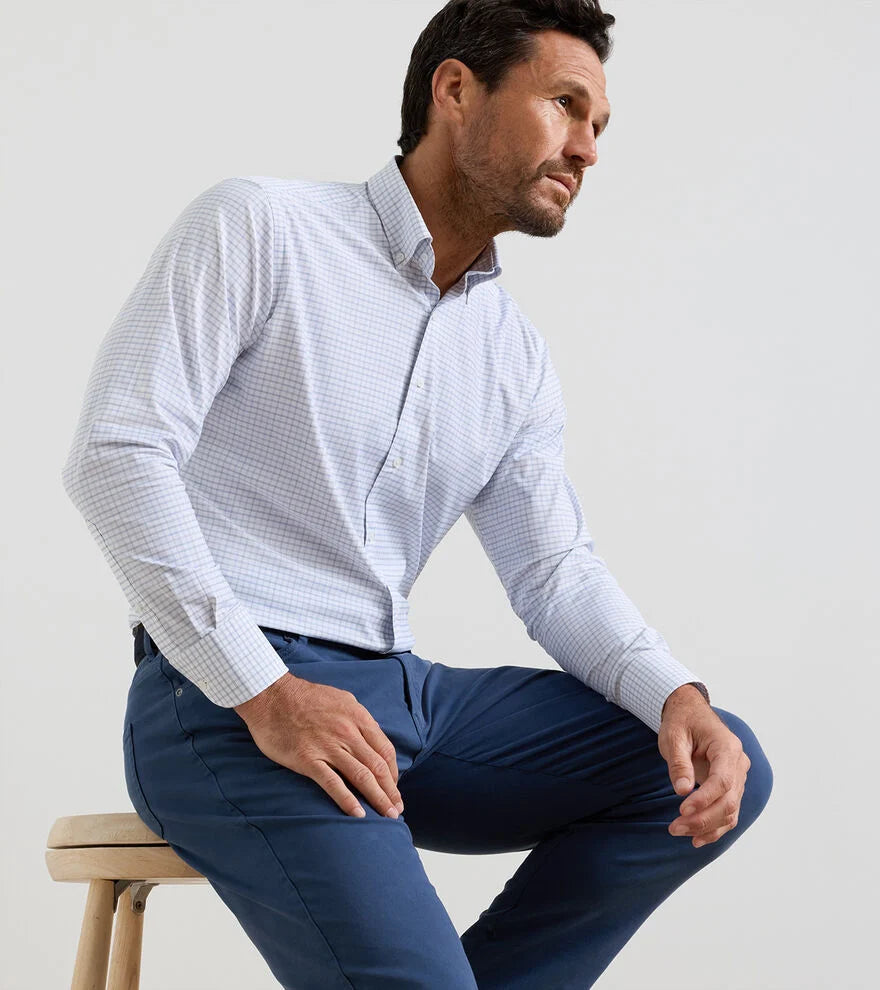 Rommel Performance Twill Sport Shirt by Peter Millar - Cloudy Blue
