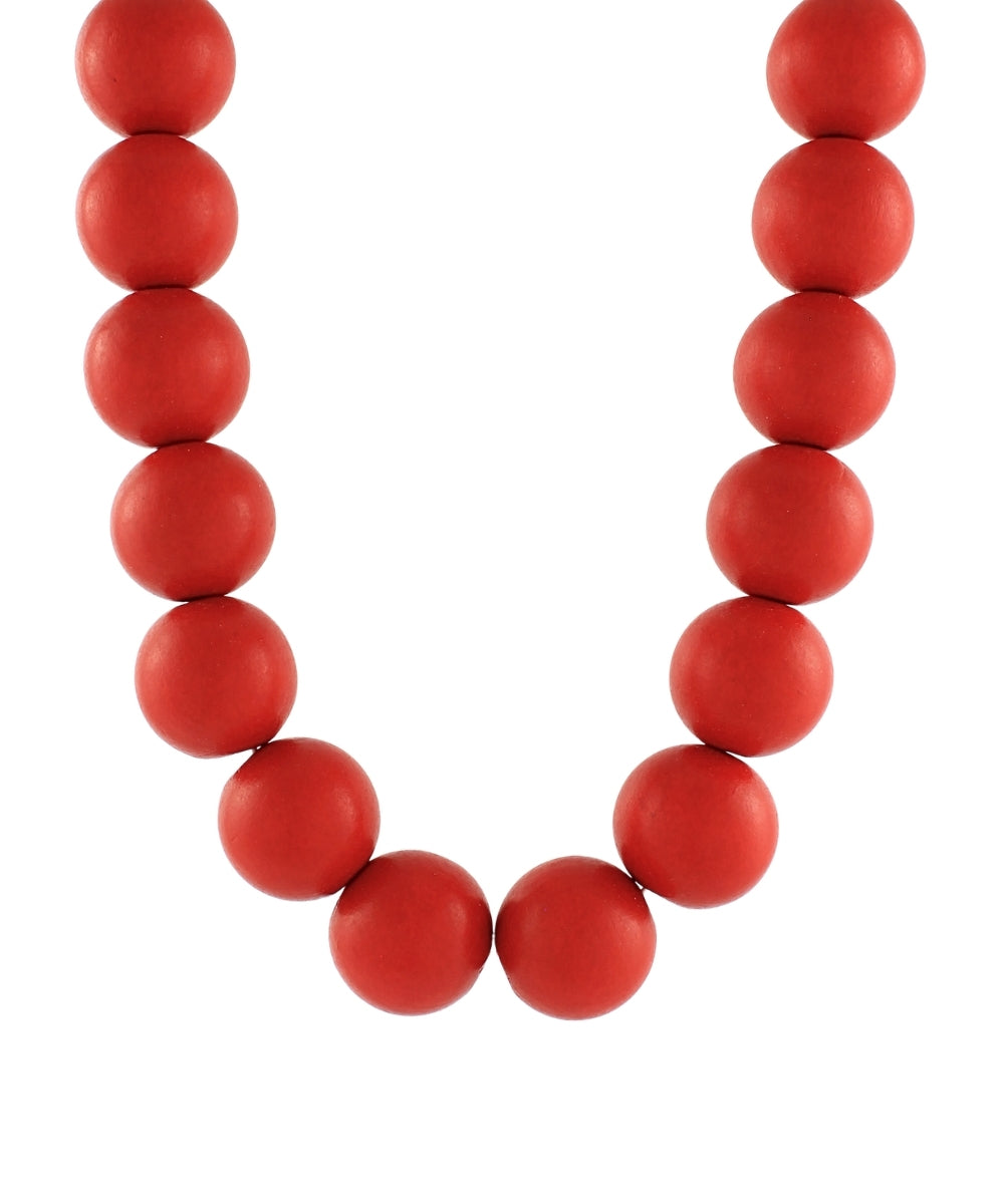 Wooden Ball Necklace- Multiple Colors