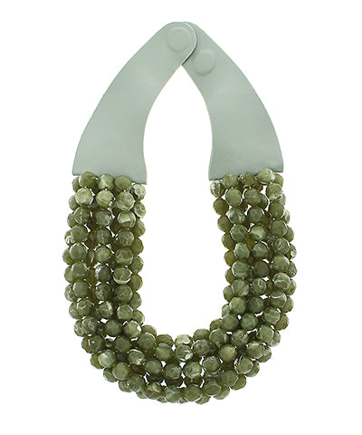 The Layered Necklace - Olive