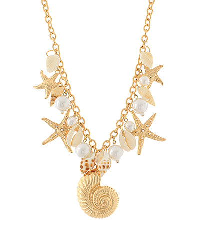 Ammonites & Sealife Multi Charm Necklace